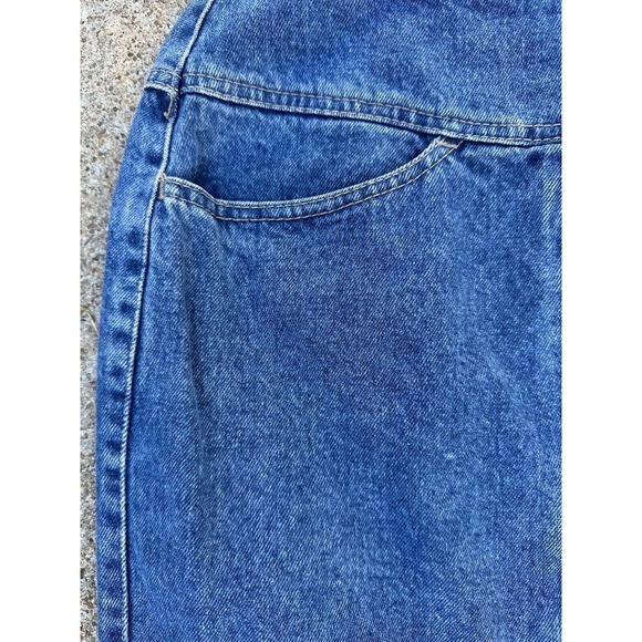 Vintage Zena Womens Jean‎ Skirt Size 3 Acid Washed Front Button Jean Skirt USA - Picture 5 of 16